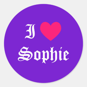 I Love Sophie Classic Round Sticker