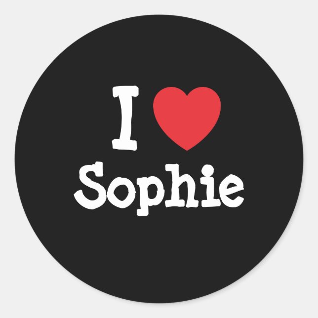 I love Sophie heart T-Shirt Classic Round Sticker (Front)