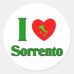 I Love Sorrento Italy Classic Round Sticker