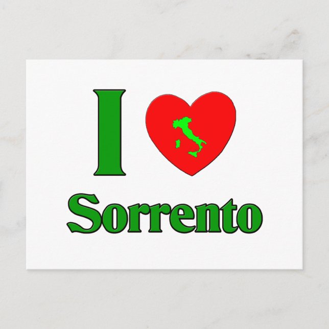 I Love Sorrento Italy Postcard (Front)
