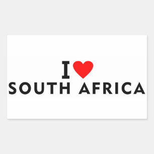 I love South Africa country like heart travel tour Rectangular Sticker