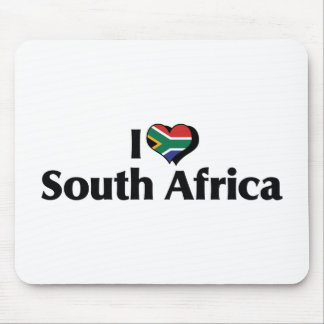 I Love South Africa Flag Mouse Pad