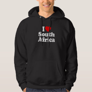 I Love South Africa Heart Funny Hoodie