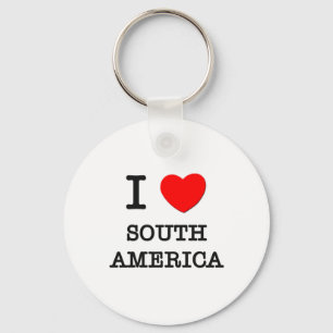 I Love South America Key Ring