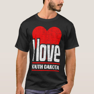 I Love South Dakota Best Home State  I Heart South T-Shirt