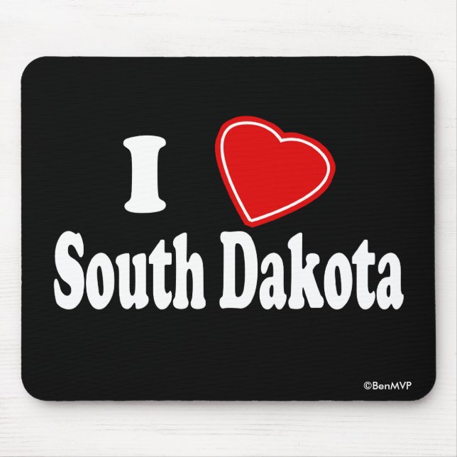 I Love South Dakota Mouse Pad (Front)
