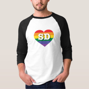 I Love South Dakota Rainbow Heart T-Shirt