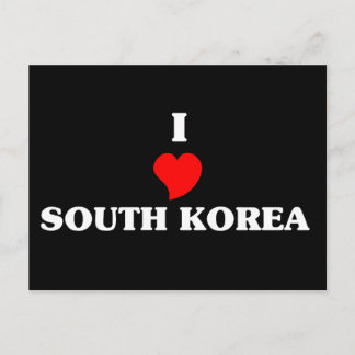 I Love South Korea Postcard