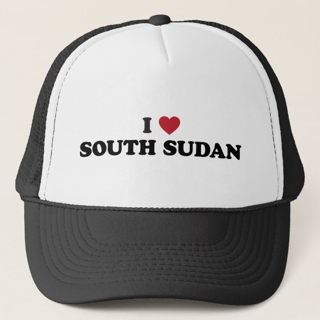 I Love South Sudan Trucker Hat (Front)