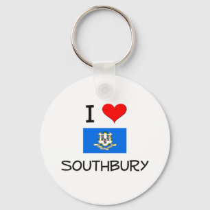 I Love Southbury Connecticut Key Ring