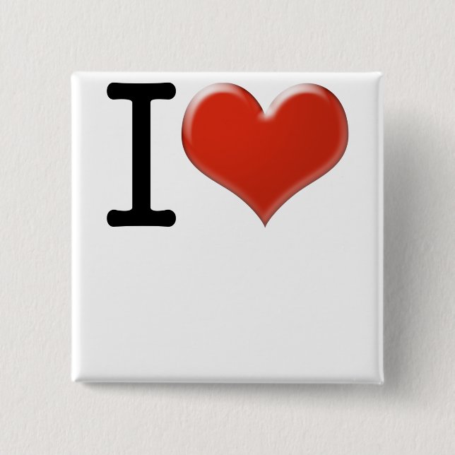 I Love Souvenirs 15 Cm Square Badge (Front)