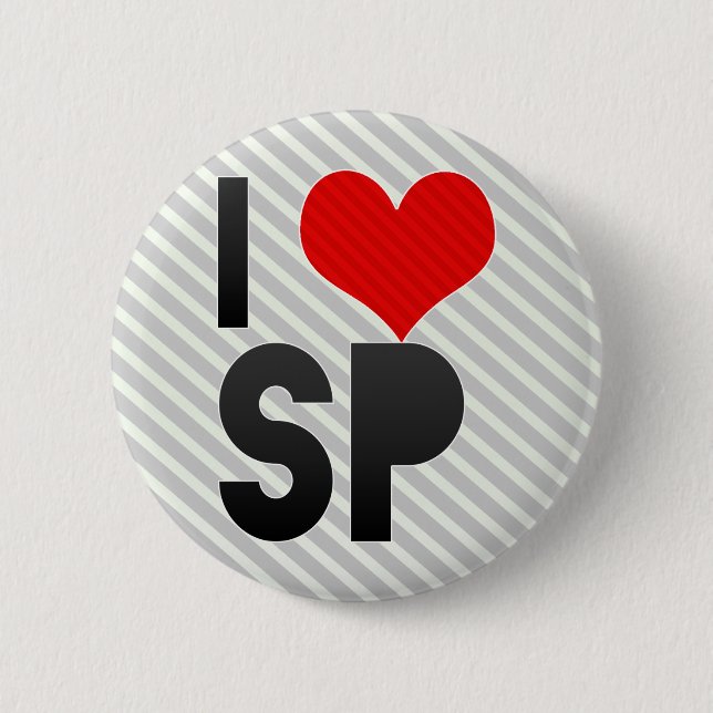I Love SP 6 Cm Round Badge (Front)
