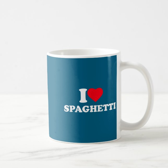 I Love Spaghetti I Heart Spaghetti Lover Food Past Coffee Mug (Right)