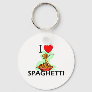 I Love Spaghetti Key Ring