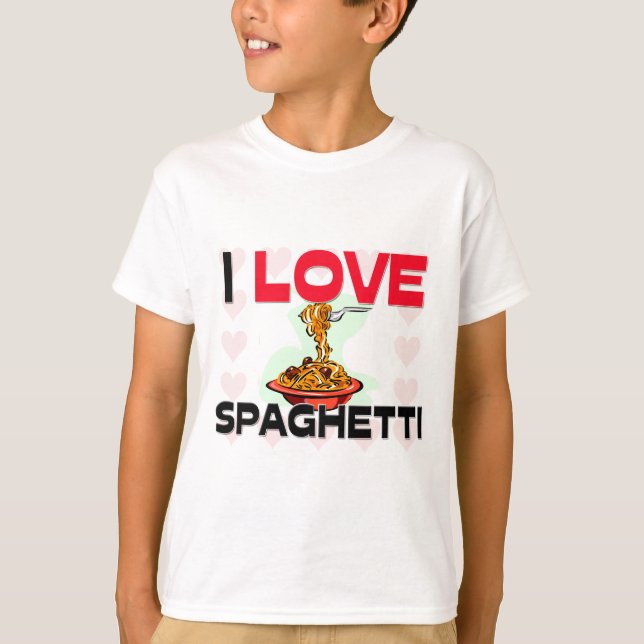 I Love Spaghetti T-Shirt (Front)