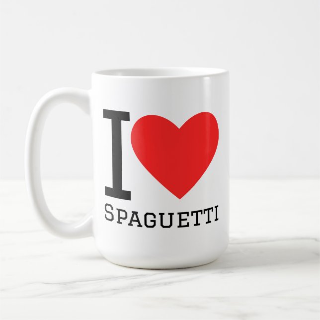 I love spaguetti coffee mug (Left)