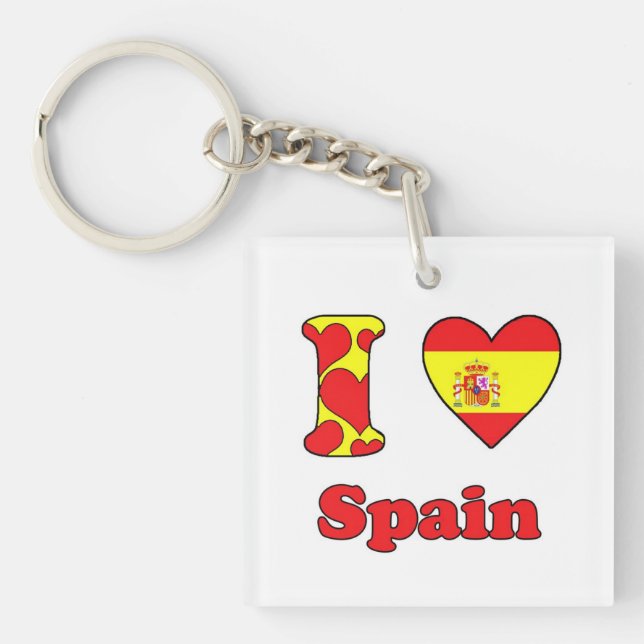 I love Spain Key Ring (Front)