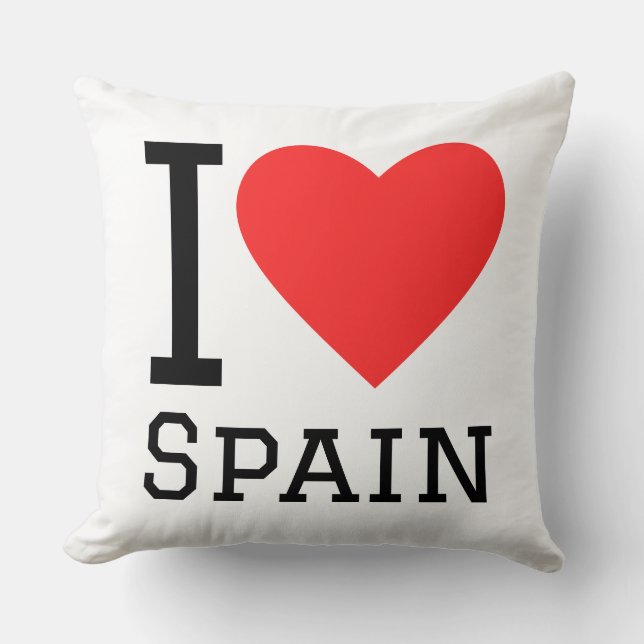 I love spain square sticker cushion (Front)
