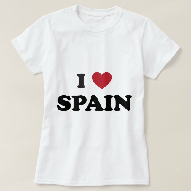 I Love Spain T-Shirt (Design Front)