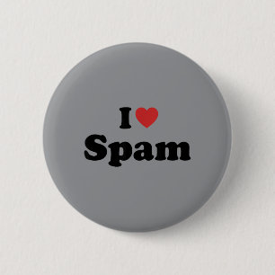 I Love Spam Funny Humour Retro 6 Cm Round Badge