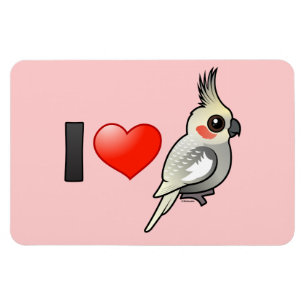 I Love Spangled Cockatiels Magnet