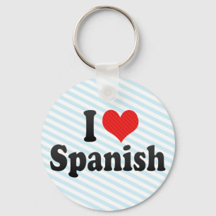 I Love Spanish Key Ring