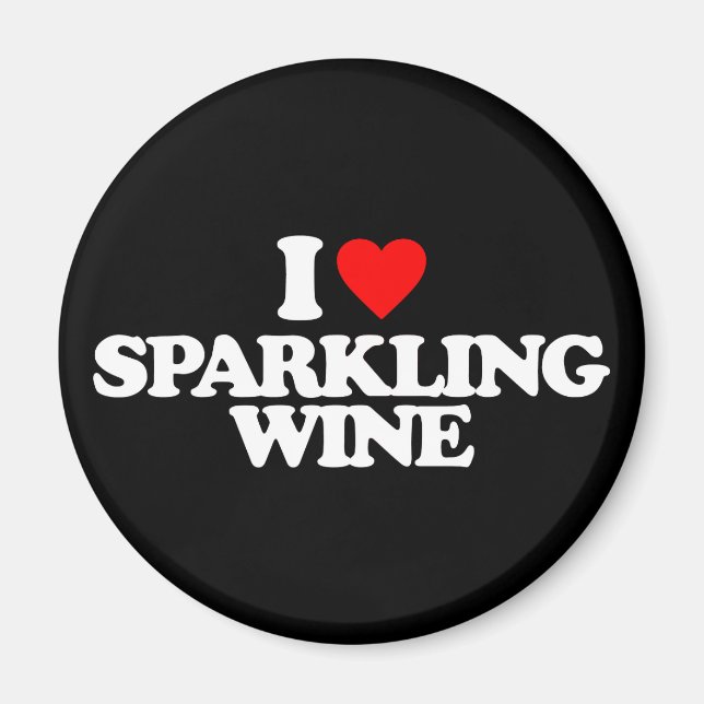 I LOVE SPARKLING WINE MAGNET (Front)
