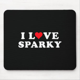 I Love Sparky Matching Girlfriend & Boyfriend Mouse Pad