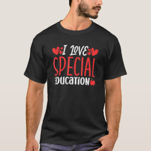 I Love Special Education Awareness Cute Teacher Sp T-Shirt
