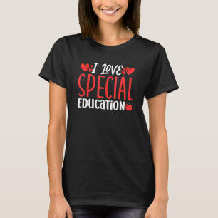 I Love Special Education Awareness Cute Teacher Sp T-Shirt