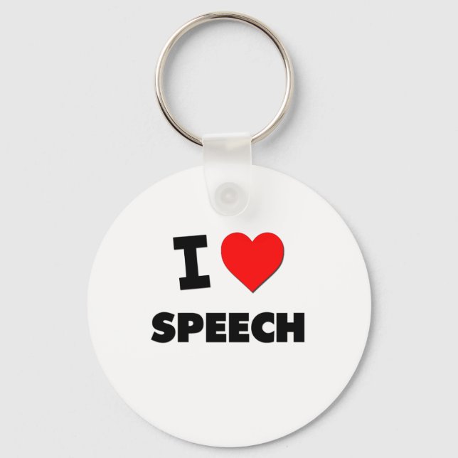 I love Speech Key Ring (Front)