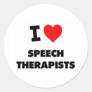 I Love Speech Therapists Classic Round Sticker