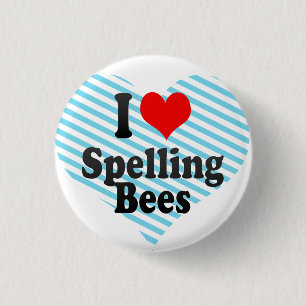 I love Spelling Bees 3 Cm Round Badge