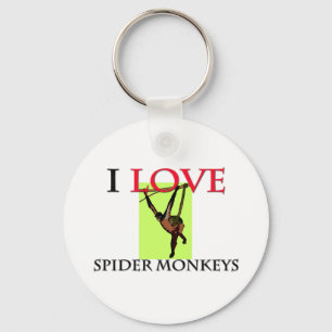 I Love Spider Monkeys Key Ring