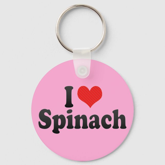 I Love Spinach Key Ring (Front)