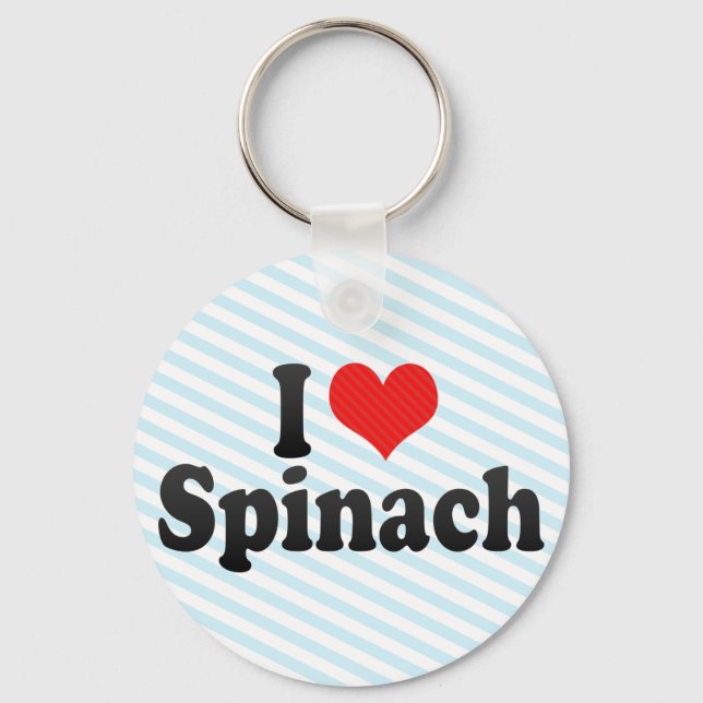 I Love Spinach Key Ring (Front)