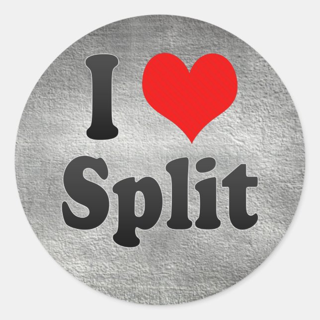 I Love Split, Croatia Classic Round Sticker (Front)