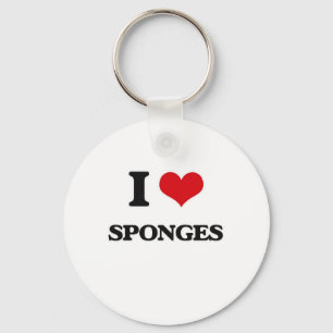 I love Sponges Key Ring