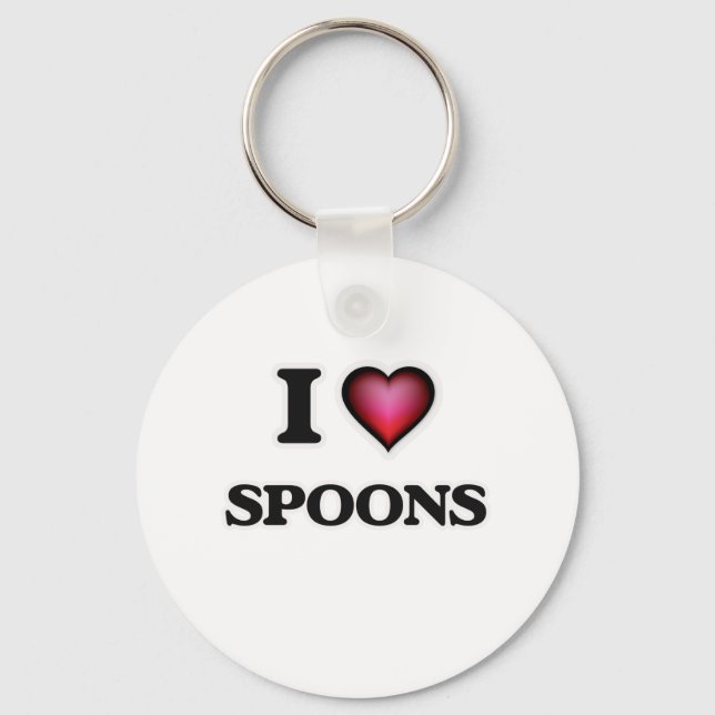 I Love Spoons Key Ring (Front)
