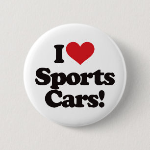 I Love Sports Cars! 6 Cm Round Badge