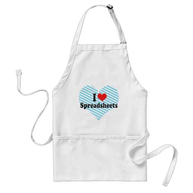 I Love Spreadsheets Standard Apron (Front)