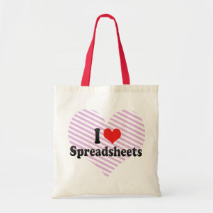 I Love Spreadsheets Tote Bag