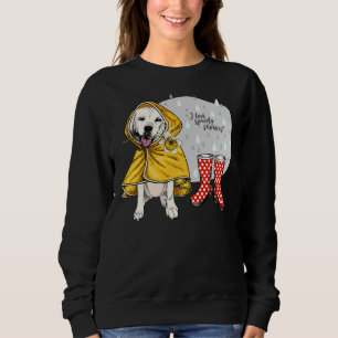 I Love Spring Showers White Labrador Retriever Wit Sweatshirt