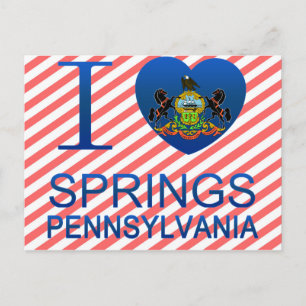 I Love Springs, PA Postcard