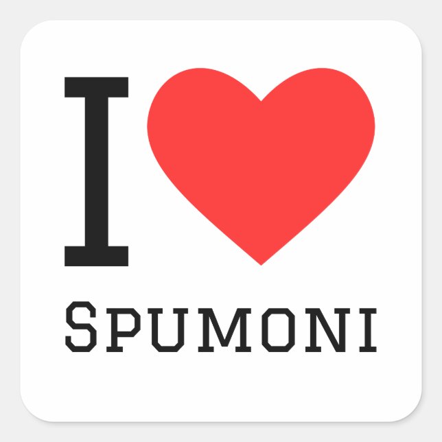 I love spumoni square sticker (Front)