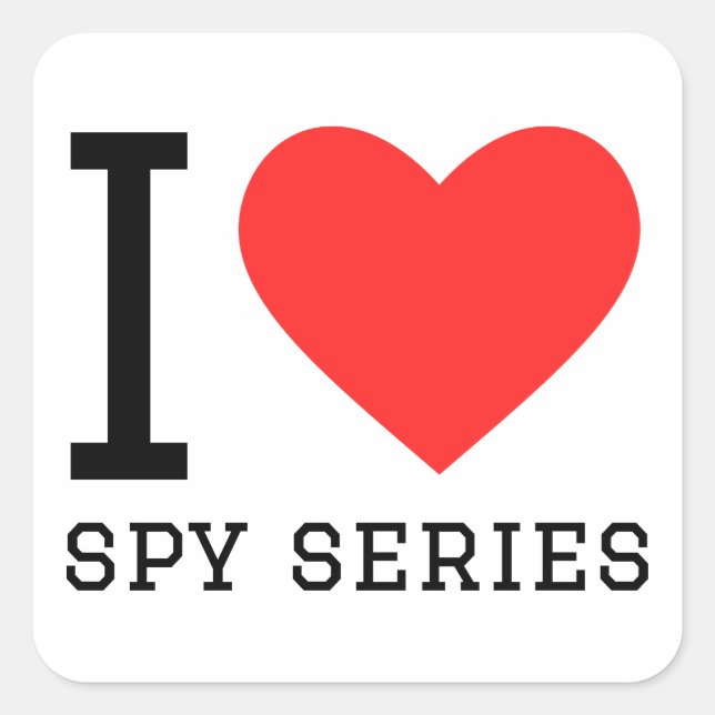 I love spy series square sticker (Front)