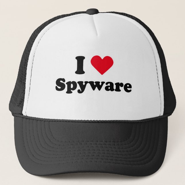 I love spyware trucker hat (Front)