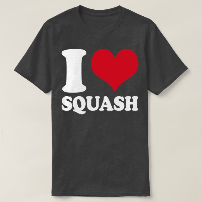 I Love Squash T-Shirt (Design Front)