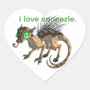 i love squeezle stickers by Mary Hoy