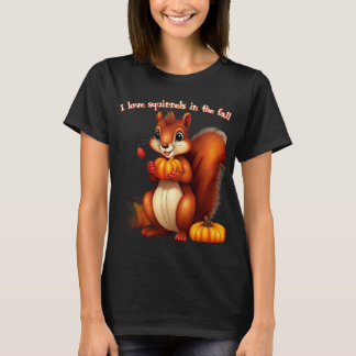I Love Squirrels In The Fall T-Shirt
